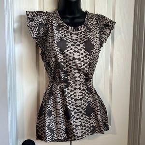 NWT Banana Republic Silk Flutter Sleeve Top